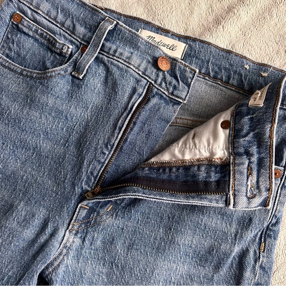 Madewell The Perfect Vintage Jean High Rise Tapered Mom Denim Raw Hem Ainsworth - Picture 9 of 17